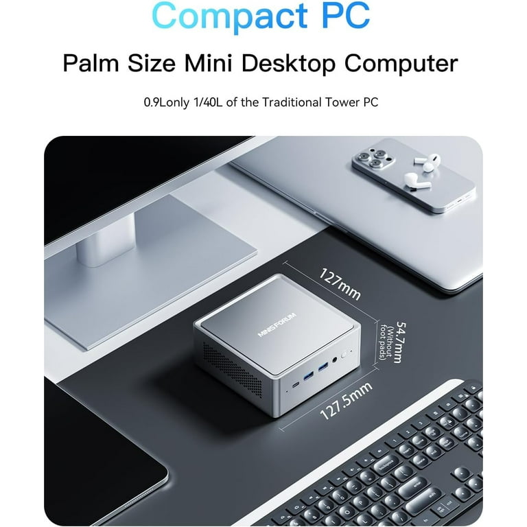MINISFORUM NAB7 Mini PC 12th Gen Core i7-12700H(14C/20T) Mini Computer 32GB RAM + 512GB SSD, 2x HDMI + 2x USB-C(4K@60Hz) Outputs, 2x 2.5G RJ45, MINISFORUM NAB7 Mini PC 12th Gen Core i7-12700H(14C/20T) Mini Computer 32GB RAM + 512GB SSD, 2x HDMI + 2x USB-C(4K@60Hz) Outputs, 2x 2.5G RJ45,