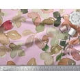 thumbnail image 2 of Soimoi Pink Poly Georgette Fabric Leaves Watercolor Print Fabric by Yard 42 Inch Wide, 2 of 3