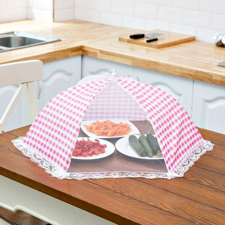 

Farfi Foldable Square Mesh Umbrella Dust-proof Table Food Cover Anti-fly Kitchen Tool