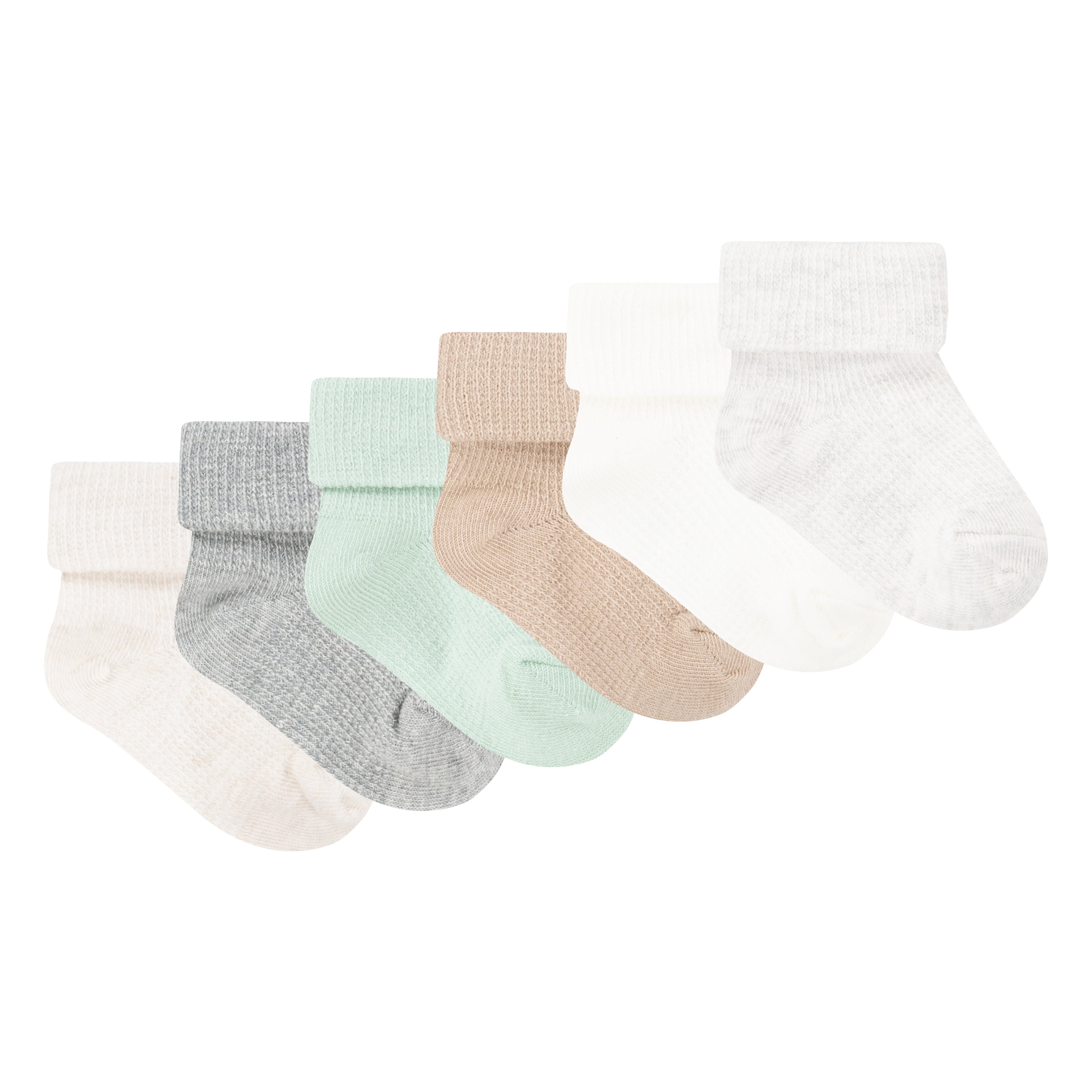 Huggies Baby Boys' Organic Cotton Waffle Socks 6-Pack, Sizes