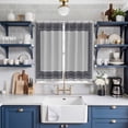 thumbnail image 2 of Curtains 63 Inch Length 2 Panels, Black Retro Greek Key Grommets Window Treatment Curtain, Gray Greece Ancient Farmhouse Geo Thermal Curtains Drapes for Living Room/Bathroom, 2 of 9