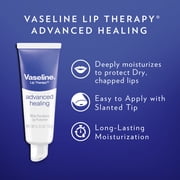 (2 Pack) Vaseline Lip Therapy Advanced Healing Lip Moisturizer Lip Balm Tube 0.35 oz