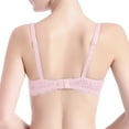 thumbnail image 3 of Women's Sexy Lace Push Up Plus Size Bra Sheer Balconette Underwire Unlined Pink 40, 3 of 5
