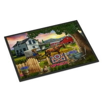 Carolines Treasures PTW2071MAT Headed Home for Dinner Farm Door Mat Indoor Rug or Outdoor Welcome Mat 18x27 Doormat