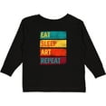 thumbnail image 3 of Inktastic Art Teacher Collector Artist Gift Boys or Girls Long Sleeve Toddler T-Shirt, 3 of 5