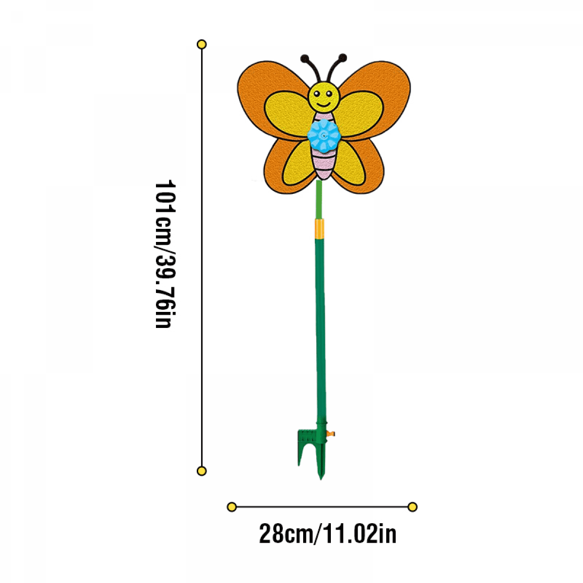 Flower Sprinkler Crazy Dancing Daisy, Rotating Water Spray Garden Lawn Sprinkler for Yard with Random Insect Design