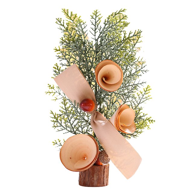 Coofit Christmas Desktop Ornament Creative Decorative Mini Xmas Tree Tabletop Ornament
