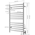 thumbnail image 5 of HEATGENE Towel Warmer Wall Mount Electric Plug-in/Hardwired Heated Towel Rack Mirror Polish, 5 of 7