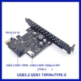 thumbnail image 2 of Tarjeta tipo E PCI Express 2.0 X1 a USB 3.2 Gen1 Tipo-E A-Key 5 Gbps para PC escritorio, 2 of 9