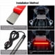 thumbnail image 5 of Universal 48 LED SMD tira de luz motocicleta trasera freno parada señal de giro luz de tira, 5 of 5