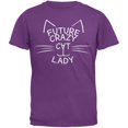 thumbnail image 1 of Future Crazy Cat Lady Youth Purple T-Shirt, 1 of 1