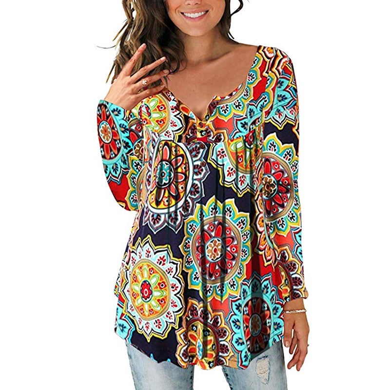 casual long sleeve paisley vintage shirt