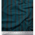 thumbnail image 1 of Soimoi Blue Cotton Poplin Fabric Line Geometric Printed Craft Fabric by the Yard 56 Inch Wide, 1 of 3