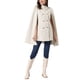 thumbnail image 2 of Abrigo de capa de doble botonadura con mangas abiertas Inspire Chic para mujer, invierno, talla XS, color beige, 2 of 6