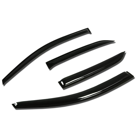 DNA Motoring WVS-088 For 2009 to 2013 Corolla E140 4pcs Window Vent Visor Deflector Rain Guard (Dark Smoke) 10 11 12