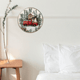thumbnail image 5 of Kurmntregon Christmas Wall Clock Old Red Truck Winter Snowfield Xmas Holiday Wooden Desk Kitchen Decor Decorative Battery Operated Clocks For Living Room Bedroom Bathroom Farmhouse Round 10", 5 of 7