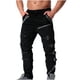 thumbnail image 2 of Pantalones largos para hombre, moda, con cremallera, botones, lisos, informales, con bolsillos, deportivos, de poliéster, 2 of 6