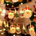 thumbnail image 2 of Cadena de luces LED para decoración navideña, 2 m/3 m, Papá Noel, muñeco de nieve, árbol de Navidad para el hogar, suministros para ventana de Año Nuevo, 2 of 5