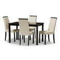 thumbnail image 2 of Baxton Studio Daveney Modern and Contemporary Cream Faux Leather Upholstered 5-Piece Dining Set, 2 of 6