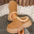 thumbnail image 6 of YLYL Platform Clogs for Women Men Suede Warm Fur Lined Memory Foam Non Slip Closed Toe Mules Shoes, 6 of 9