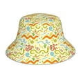 thumbnail image 3 of Daiia Cartoon Snake8 Pattern Bucket Hat - Trendy Cotton Sun Hat for Beach, Golf, Fishing - Fun Outdoor Vacation Boonie for Men and Women, 3 of 9