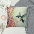 thumbnail image 2 of ARISTURING  Pillow Covers Flying Hummingbird and Pink Flowers Oil Painting Throw Pillow Covers Decor for Couch Bedroom Living for Men Women, 2 of 5