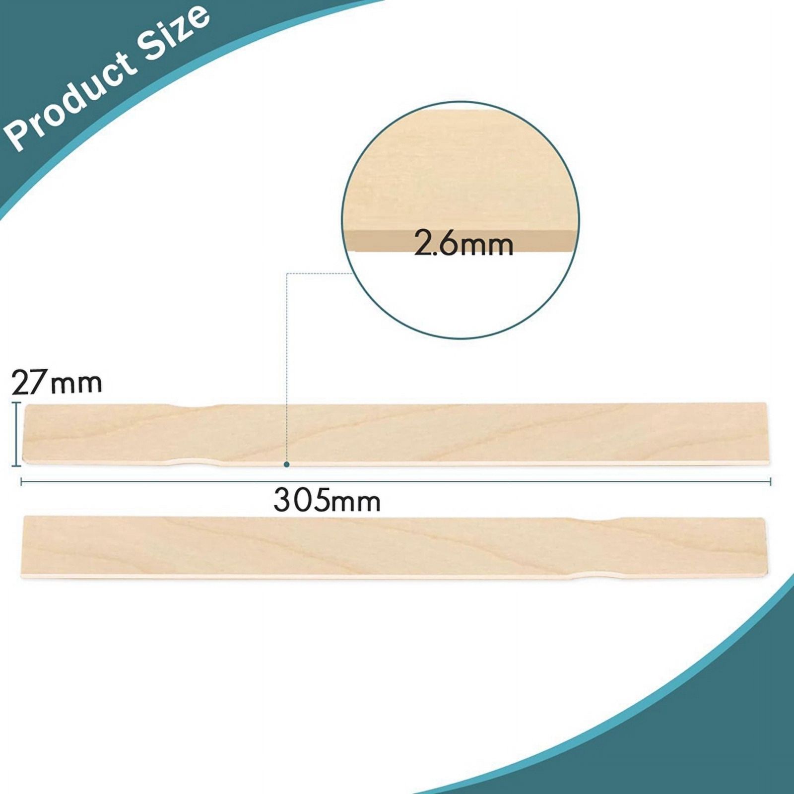 240Pcs Paint Stir Sticks, 12 Inch Wooden Paint Stirrers for Mixing, Paint Sticks for Library Markers or Plant Labels