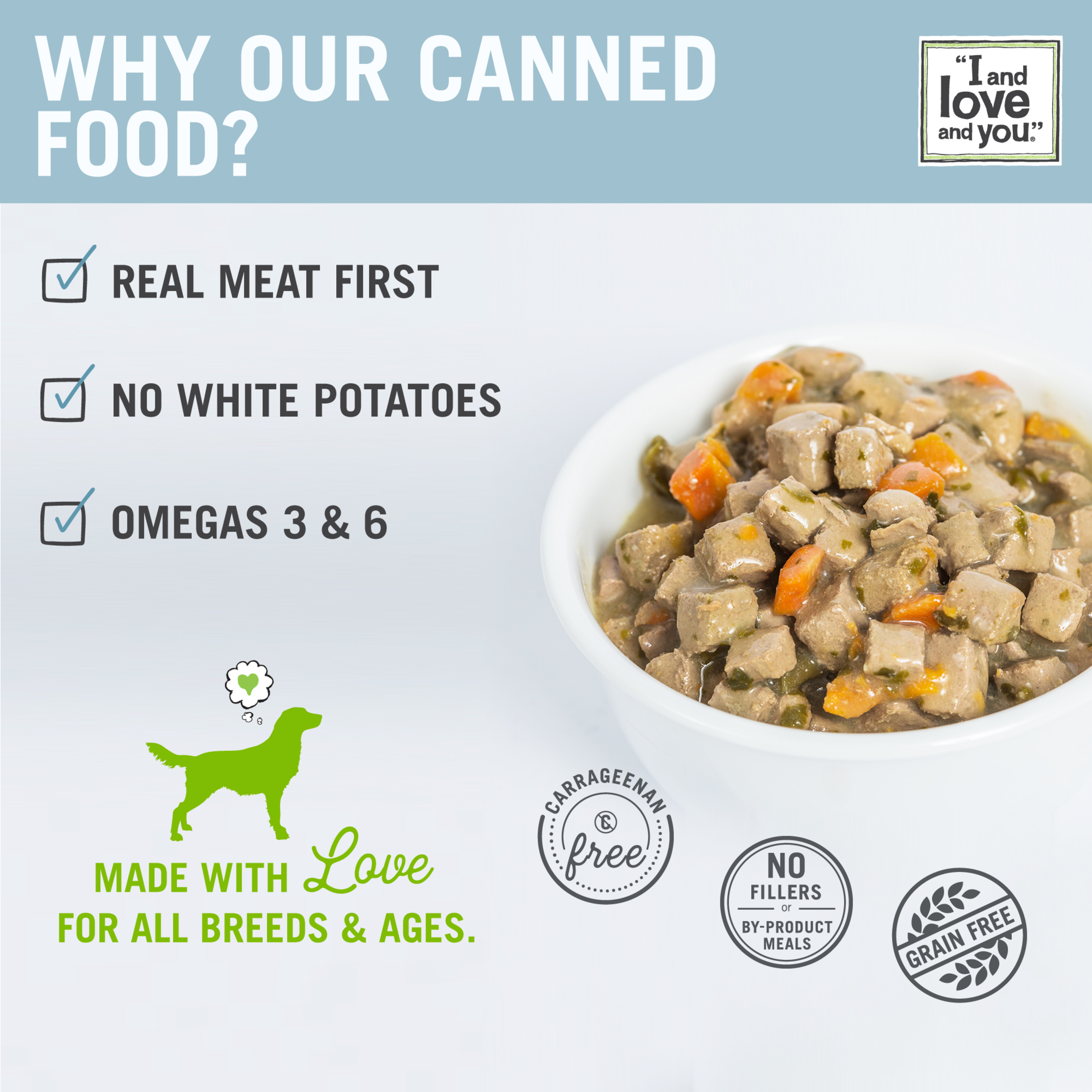 "I and love and you" - Lambarama Stew Wet Dog Food - Single 13 oz Can