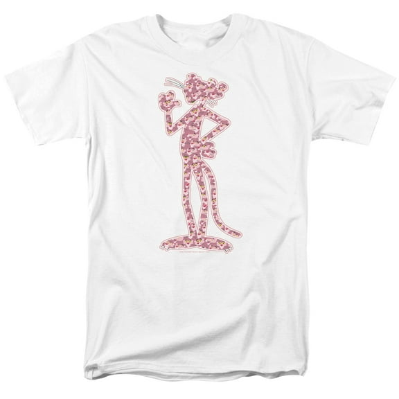 Pink Panther Heads Adult 18/1 T-Shirt White