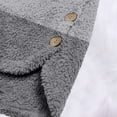 thumbnail image 5 of UAMVSH Fuzzy Sherpa Hoodie Jackets for Women Color Block Warm Winter Plush Fleece Long Sleeve Button down Hooded Sweatshirts(XX-Large,Brown), 5 of 5