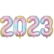 Manunclaims 1 Set 16/40 Inch 2023 Number Balloons Ultralight Inflatable Decorate Celebrative Graduation 2023 Party Balloons for New Year
