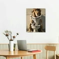 thumbnail image 3 of Nawypu Funny Lion Bathroom Canvas Wall Art Cute Lion In Toilet Posters Black and White Animal Prints Painting Maximalist Mid Century Modern Aesthetic Wall Decor for, 3 of 5