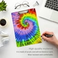 thumbnail image 2 of FMSHPON Colorful Tie Dye Swirl Clipboard Hardboard Wood Nursing Clip Board and Pull for Standard A4 Letter 13x9 inches, 2 of 2