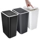 thumbnail image 1 of Magma Life Set de 3 Botes de Basura de Plástico Magma Life, Capacidad 11 Litros, Tamaño 22x15.5x33 cm, Resistentes e Impermeables, Blanco Negro y Gris, Diseño Moderno para Baño, Cocina u Oficina, 1 of 6