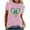 Pink, variant on Puntoco Short Sleeve Women Tops ,Womens St Patrick'S Day T-Shirt Love Heart Shirts Short Sleeve Valentine'S Day Crewneck Colorful Heart Graphic Tees Tops White 10(XL)