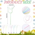 thumbnail image 2 of 24-Count Easter Bunny Straws Pastel Plastic Drinking Straws For Birthday Baby Shower Spring Party Supplies Goodie Bag Fillers, 2 of 6