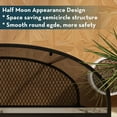 thumbnail image 4 of Glass Console Table 2 Tier Half Moon Entryway Table Modern Couch Table Small Entry Way Tables for Living Room Hallway, Easy Assembly, Gray Glass, 4 of 16