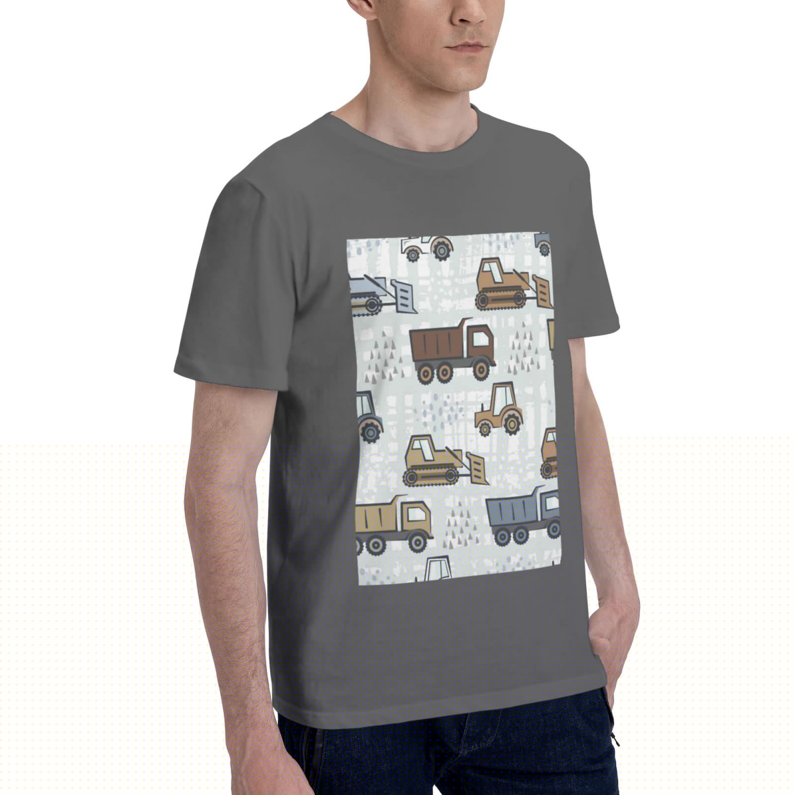 thumbnail image 2 of Bingfone Tractor And Dumper Men'S Loose Fit Short-Sleeve Pocket T-Shirt, 2 of 7