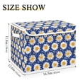 thumbnail image 5 of Yayeee Collapsible Cube Storage Bin with Lid Fabric Closet Decorative Basket with Handles, Elegant Daisy Pattern, 5 of 7