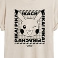thumbnail image 3 of Pokémon - Pikachu Face With Grid - Women's Oversized T-Shirt, 3 of 5