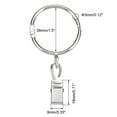 thumbnail image 3 of 6 Pack Curtain Clips Rings Strong Metal Drapery Shower Curtain Ring with Clips Rustproof 1.5" Interior Dia. Silver, 3 of 7