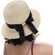 thumbnail image 3 of Women's Sun Hat Floppy Foldable Bowknot Straw Hat Summer Beach Cap UV Protection UPF50, 3 of 5
