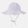 thumbnail image 2 of TOWED22 Toddler Baby Summer Soft Breathable Sun-Hat UPF 50+ Wide-Brim Bucket-Hats with Chin Band(Purple,6-12 M), 2 of 4