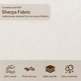 thumbnail image 4 of 91" Sherpa Fabric Sofa, Modern Comfy Couch with 3 Throw Pillows, Solid Wood Frame, Fully Assembled Living Room Sofa for Home or Apartment, 4 of 9