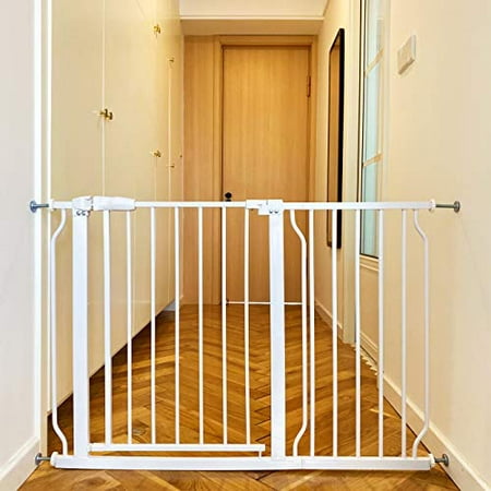 BalanceFrom Easy Walk-Thru Safety Gate for Doorways and Stairways with Auto-Close/Hold-Open Features, Multiple Sizes, White, Model: None
