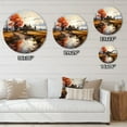 thumbnail image 4 of Designart "Autumn Horizons of Barns I" Countryside Oversized Wall Clock, 4 of 5