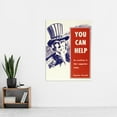 thumbnail image 2 of War WWII USA Uncle Sam Help With Ideas Advert Extra Large XL Wall Art Poster Print, 2 of 3