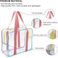 thumbnail image 2 of Bolsa de maquillaje transparente, bolsa de aseo, organizador de maquillaje de viaje, bolsa gruesa de PVC con cremallera Feliz Sencillez, 2 of 5