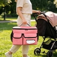 thumbnail image 5 of Universal Stroller Organizer, Stroller Caddy with Detachable Strap& Heightened Insulated Cup Holders & Non-slip Secure Hooks Accessories, Fits Most Strollers, 3 Ways to Carry, 5 of 6