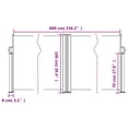 thumbnail image 2 of vidaXL Retractable Side Awning Sun Shade Privacy Screen Outdoor Patio Garden, 2 of 9